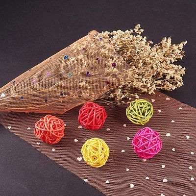 Heart Glitter Sequin Deco Mesh Ribbons OCOR-BC0007-09-1