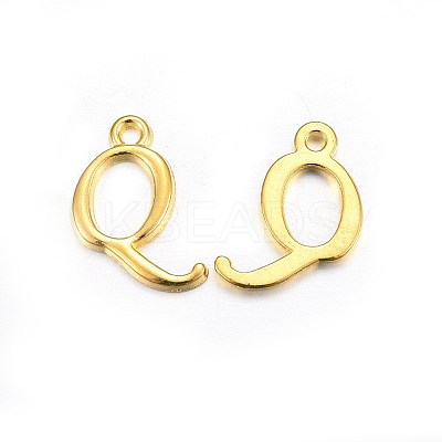 Golden Plated Alloy Letter Pendants LS-X-PALLOY-J718-01G-Q-1
