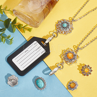 DIY Interchangeable Pendant Necklace Making Kit DIY-DR0001-02-1