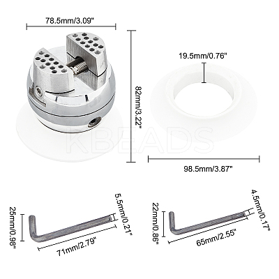 45# Steel Stone Inlaid Holder AJEW-WH0162-17-1