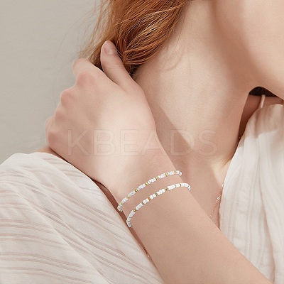 2Pcs 2 Styles Glass Seed Beads Stretch Bracelet Sets BJEW-SW001591-1