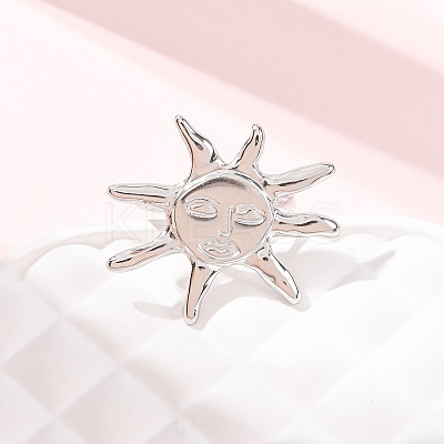 304 Stainless Steel Cuff Rings for Women RJEW-B136-03P-1