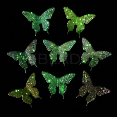 Luminous & UV Plating Opaque Acrylic Beads OACR-B031-22-1