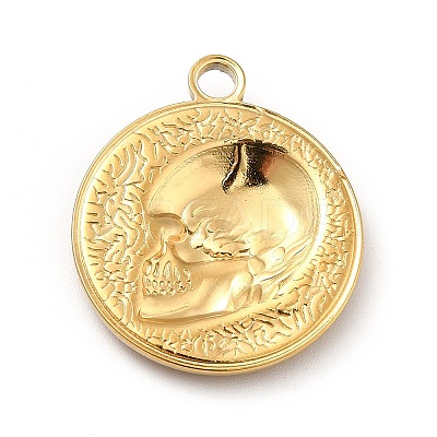 Ion Plating(IP) 201 Stainless Steel Pendants STAS-H172-07G-1