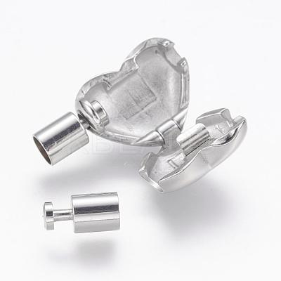 Tarnish Resistant 304 Stainless Steel European Style Clasps STAS-G143-07P-1