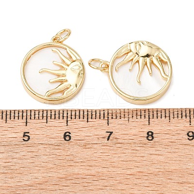 Natural Shell Pendants KK-L188-38G-1-1