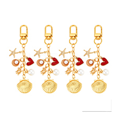 4Pcs Alloy Enamel Pendants KEYC-PH01587-1