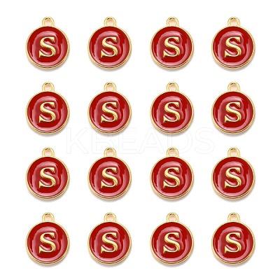 Golden Plated Alloy Enamel Charms ENAM-S118-03S-1