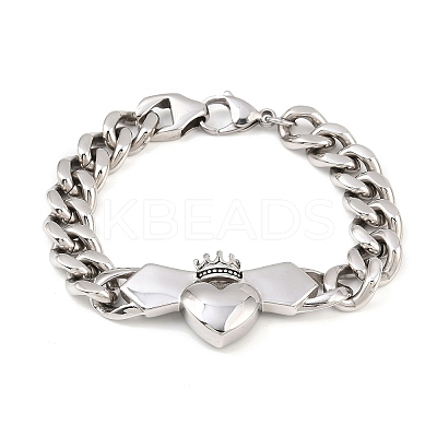 304 Stainless Steel Chain Bracelets LS-BJEW-D379-18P-1