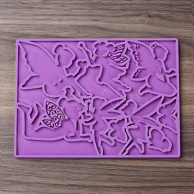 Fairy & Butterfly Cabochon DIY Silhouette Statue Silicone Molds SIMO-R002-06-1
