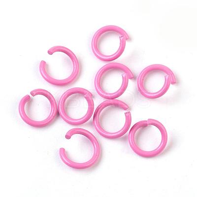 Spray Painted Iron Open Jump Rings IFIN-F149-F16-1