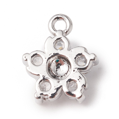 Eco-Friendly Rack Plating Brass Micro Pave Cubic Zirconia Charms LS-KK-F835-14P-1