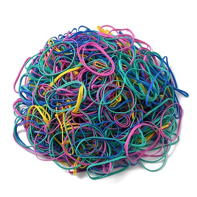 Colorful Elastic Silicone Hair Ties OHAR-WH0027-04B-1