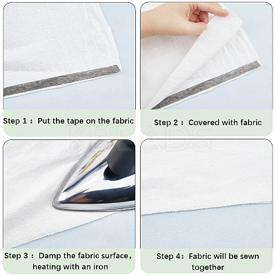2 Roll Non-woven Fabrics Polyamide Double-sided Hot Melt Adhesive Film DIY-GF0007-98B-1