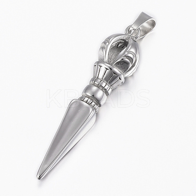 Tarnish Resistant 304 Stainless Steel Big Pendants STAS-H385-02P-1