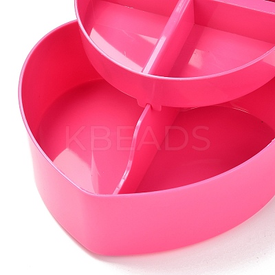 Heart Plastic Jewelry Boxes OBOX-F006-09D-1