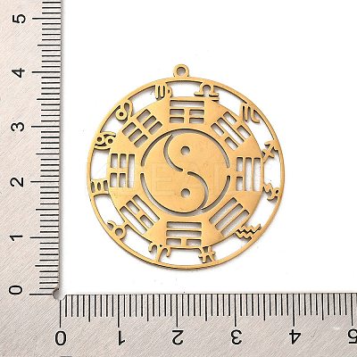 304 Stainless Steel Pendants STAS-D050-01G-1