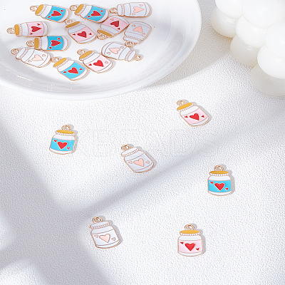 18Pcs 3 Colors Alloy Enamel Pendants ENAM-LP0001-67-1