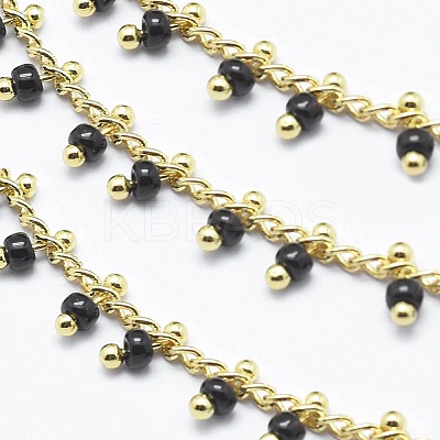 Handmade Glass Beaded Chains CHC-I026-H-06G-1