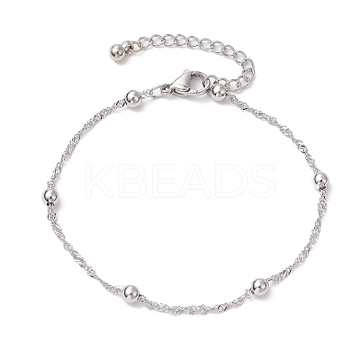 304 Stainless Steel Curb Chains Bracelets BJEW-JB11506-1