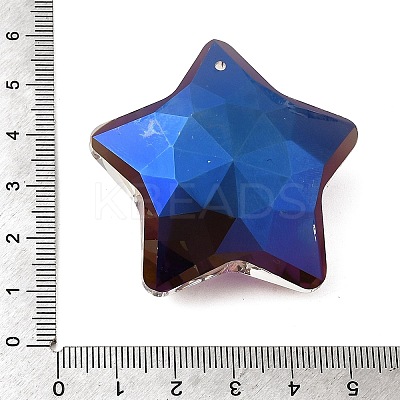 Electroplated Glass Pendants GLAA-G122-05C-1