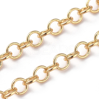 3.28 Feet Soldered Brass Rolo Chains X-CHC-G005-07G-1