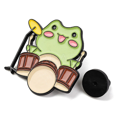 Cartoon Frog Enamel Pins JEWB-S033-02E-1