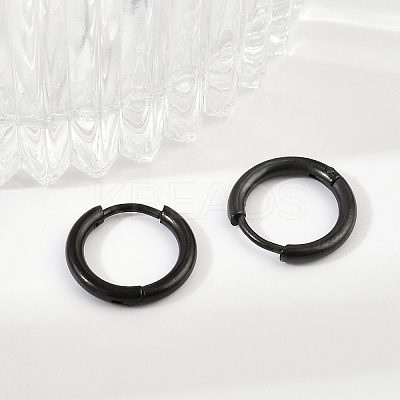 202 Stainless Steel Huggie Hoop Earrings EJEW-F111A-13mm-EB-1