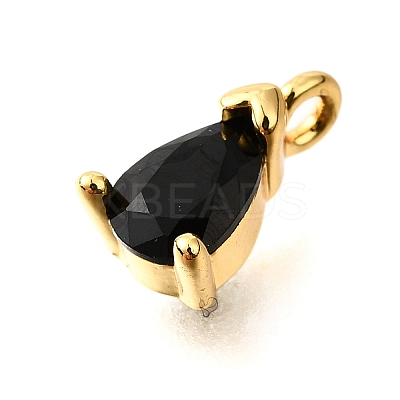 Brass Micro Pave Cubic Zirconia Pendants KK-D356-08H-G-1