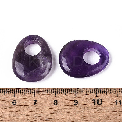 Natural Amethyst Pendants G-T144-09E-1