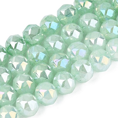 Anti-Tarnish Electroplate Glass Beads Strands GLAA-N064-10mm-12-1