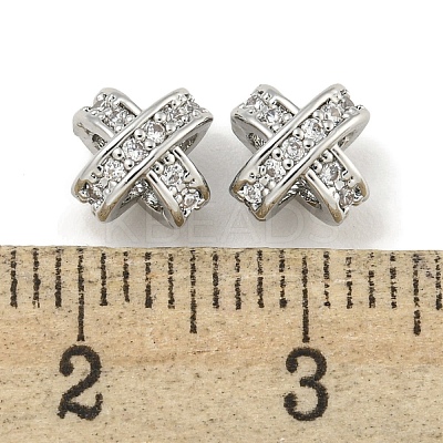 Brass with Clear Cubic Zirconia Charms KK-Q820-21P-1
