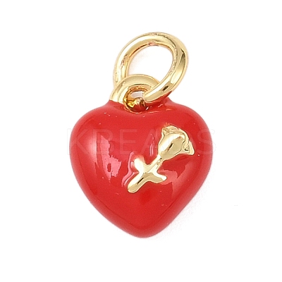 Brass Enamel Charms KK-P339-25G-02-1