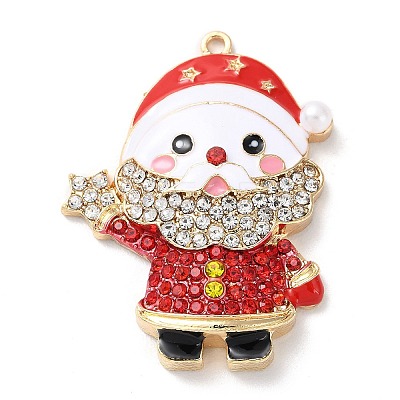 Christmas Zinc Alloy Rhinestone Pendnats LS-PALLOY-K008-01D-KCG-1