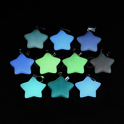 Synthetic Noctilucent Stone/Luminous Stone Pendants G-Z054-06D-1
