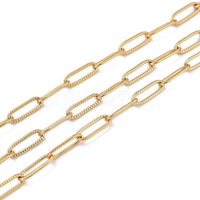 3.28 Feet 304 Stainless Steel Paperclip Chains X-CHS-D033-06G-01-1