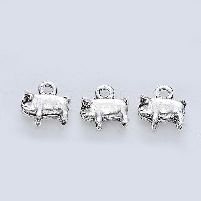 Tibetan Style Alloy Pendants X-TIBE-R316-077AS-RS-1