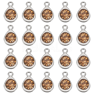20Pcs Faceted Glass Charms RGLA-TADJ0001-01D-1