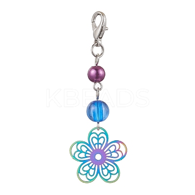 201 Stainless Steel Filigree Pendant Decorations HJEW-JM02503-1
