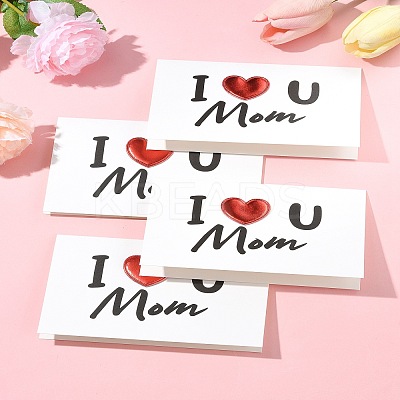 4Pcs Kraft Paper Greeting Cards AJEW-FS0001-30C-1