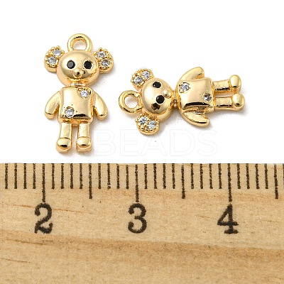 Brass Micro Pave Cubic Zirconia Pendants KK-H460-02G-1