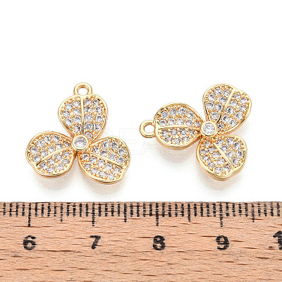 Brass Micro Pave Cubic Zirconia Pendants KK-N263-53G-1