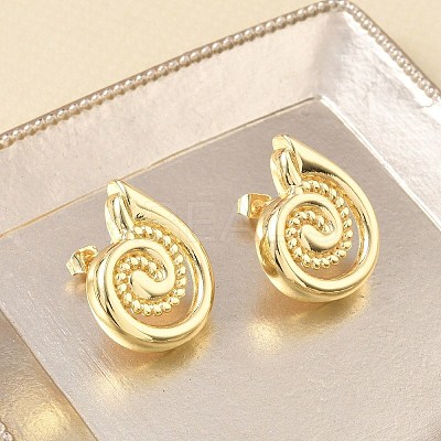 Brass Stud Earrings for Women KK-CBAD851-39G-1