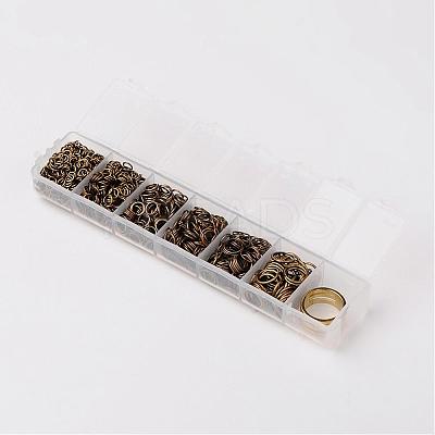 Iron Open Jump Rings and Assistant Tool Brass Rings IFIN-X0033-AB-B-1