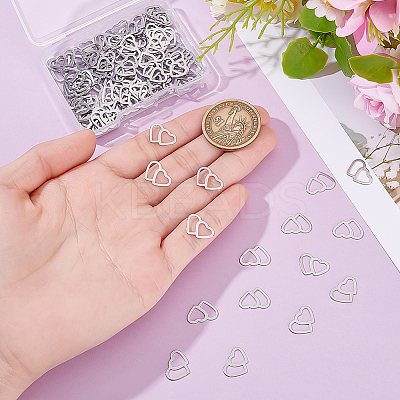 120Pcs Valentine's Day 304 Stainless Steel Linking Rings STAS-ME0002-23-1