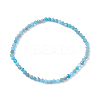 3mm Natural Apatite Beads Stretch Bracelet for Girl Women BJEW-JB07284-04-1