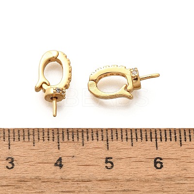 Rack Plating Brass Micro Pave Cubic Zirconia Peg Bails KK-H508-07G-1
