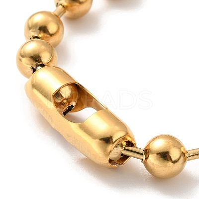 PVD Vacuum Plating 304 Stainless Steel Ball Chain Necklace & Bracelet Set STAS-D181-01G-02A-1