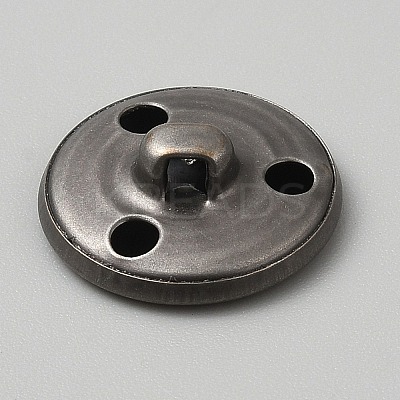 1-Hole Alloy Shank Buttons BUTT-WH0031-38A-1