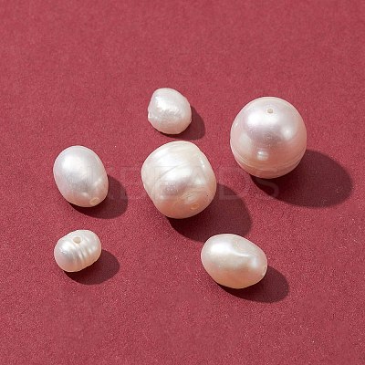 4 Styles Natural Cultured Freshwater Pearl Beads SHEL-FS0001-04-1